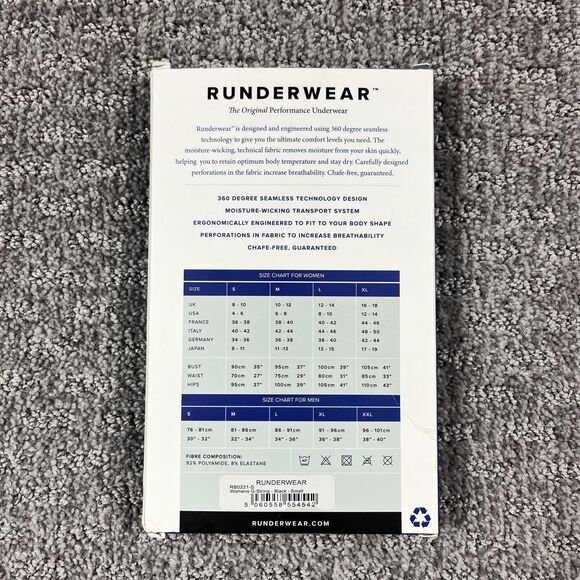 Runderwear Underwear Womens Small Black G-String Thong Seamless Running Athletic - Picture 4 of 11